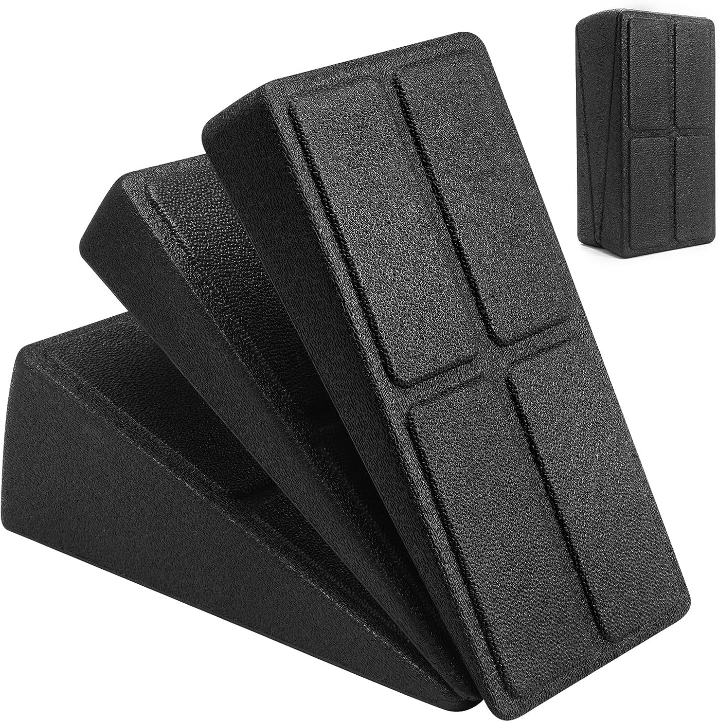 Squat Wedge Blocks 3Pcs Slant Board Adjustable Incline Board and Calf Stretcher Foam Wedge Block Durable for Stretching, Leg Extender
